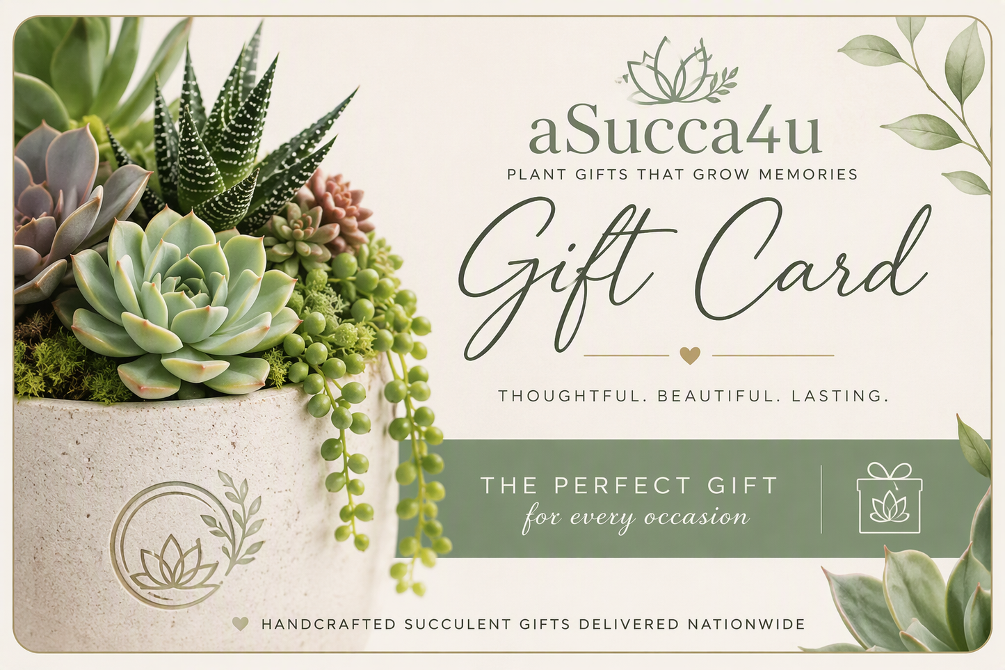 aSucca4u Digital Gift Card