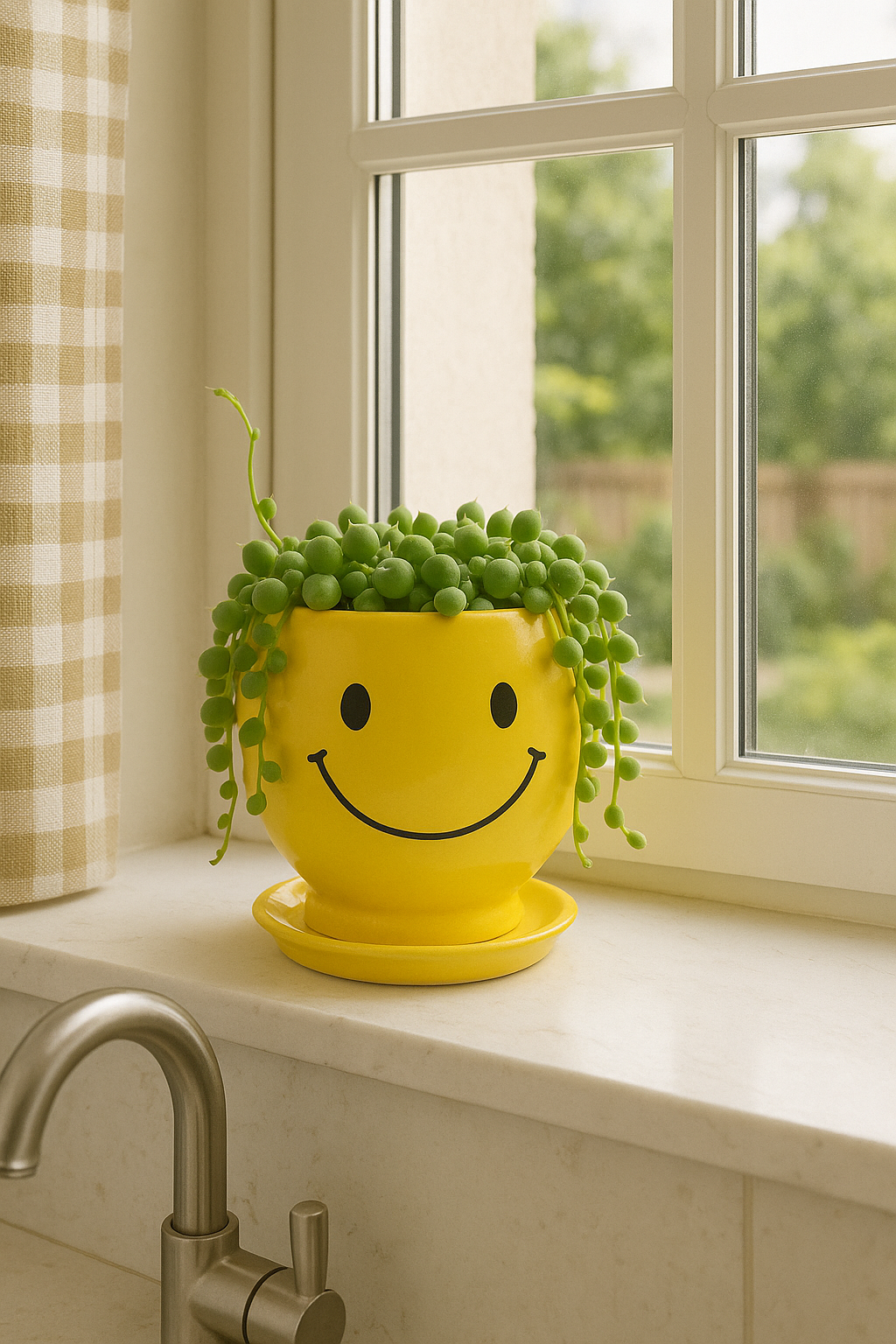 Smiley Face Succulent Arrangement | View 2 | ASucca4U